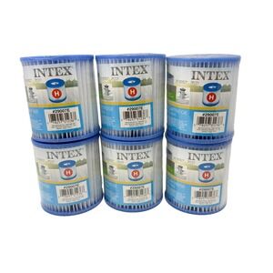 INTEX 29007E Type H Pool Filter Cartridges 6 Pack Easy Set C330 28601 28602 New